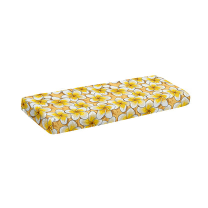 Frangipani Flower Pattern Print Piano Keyboard Cover