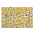Frangipani Flower Pattern Print Placemat