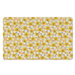 Frangipani Flower Pattern Print Polyester Doormat