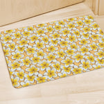 Frangipani Flower Pattern Print Polyester Doormat