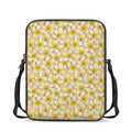 Frangipani Flower Pattern Print Rectangular Crossbody Bag