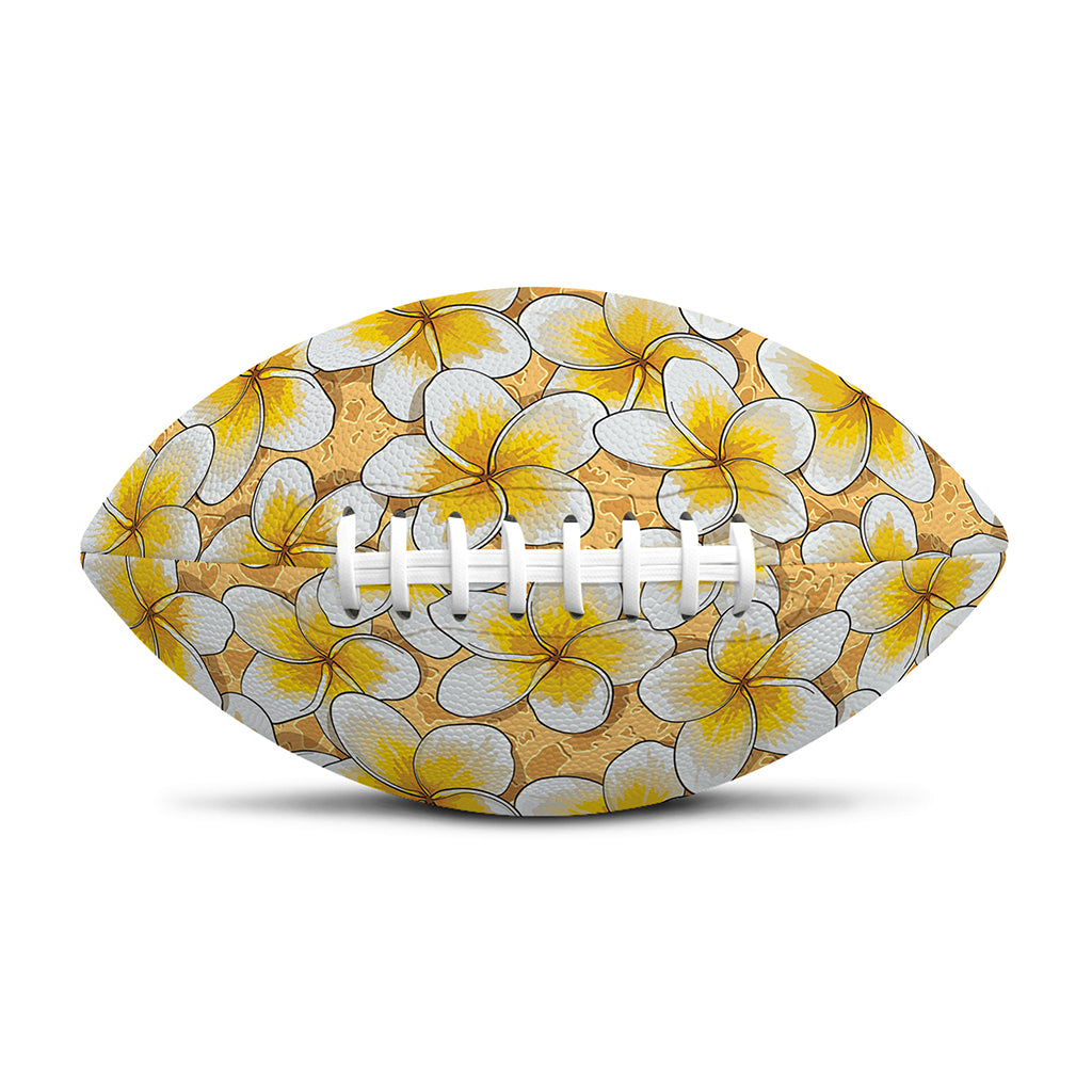 Frangipani Flower Pattern Print Rugby Ball