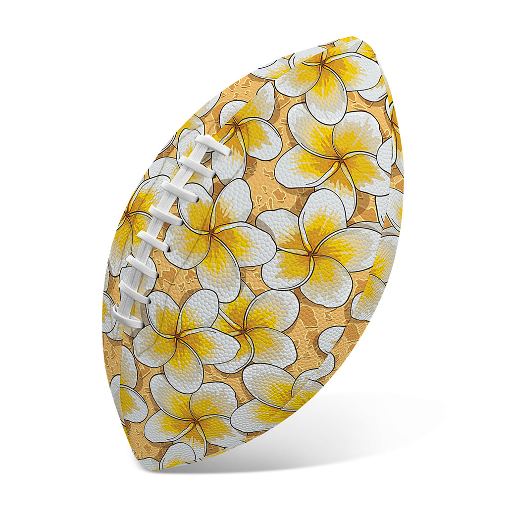 Frangipani Flower Pattern Print Rugby Ball