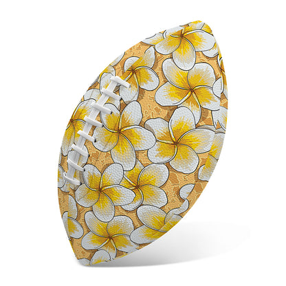 Frangipani Flower Pattern Print Rugby Ball