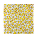 Frangipani Flower Pattern Print Silk Bandana