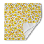 Frangipani Flower Pattern Print Silk Bandana