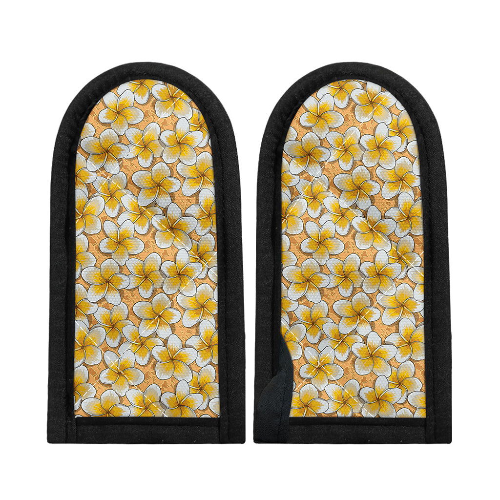 Frangipani Flower Pattern Print Skillet Handle Cover
