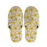 Frangipani Flower Pattern Print Slippers