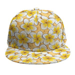 Frangipani Flower Pattern Print Snapback Cap