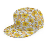 Frangipani Flower Pattern Print Snapback Cap