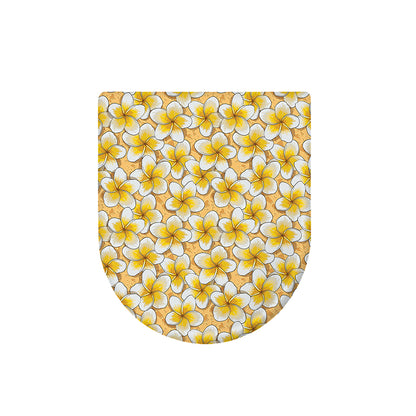 Frangipani Flower Pattern Print Toilet Lid Cover
