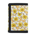 Frangipani Flower Pattern Print Trifold Wallet