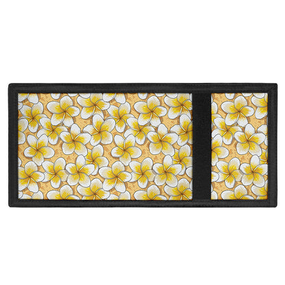 Frangipani Flower Pattern Print Trifold Wallet