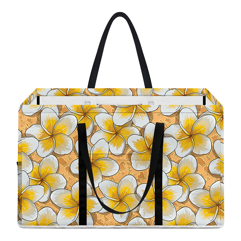 Frangipani Flower Pattern Print Utility Tote Bag