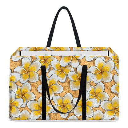 Frangipani Flower Pattern Print Utility Tote Bag
