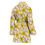 Frangipani Flower Pattern Print Women's Bathrobe