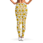 Frangipani Flower Pattern Print Women's Leggings