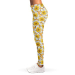 Frangipani Flower Pattern Print Women's Leggings