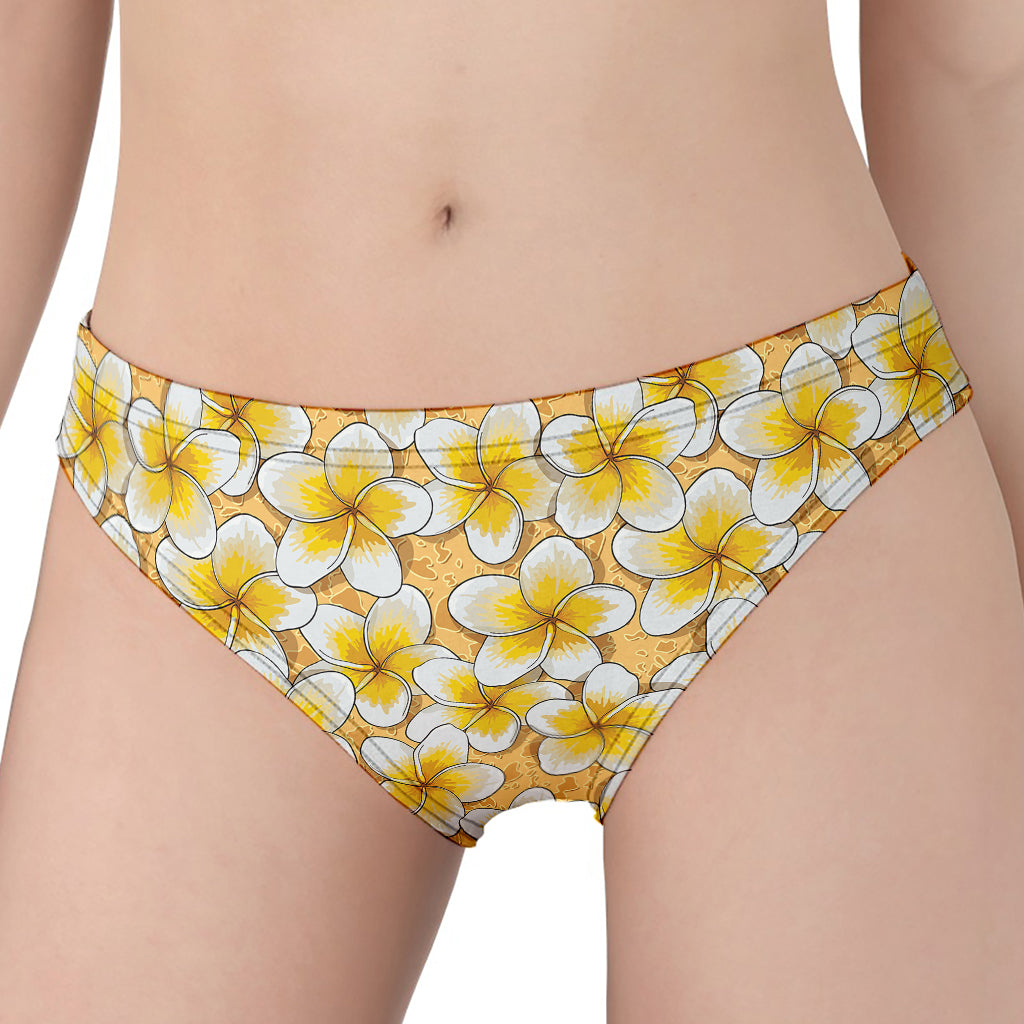 Frangipani Flower Pattern Print Women's Panties