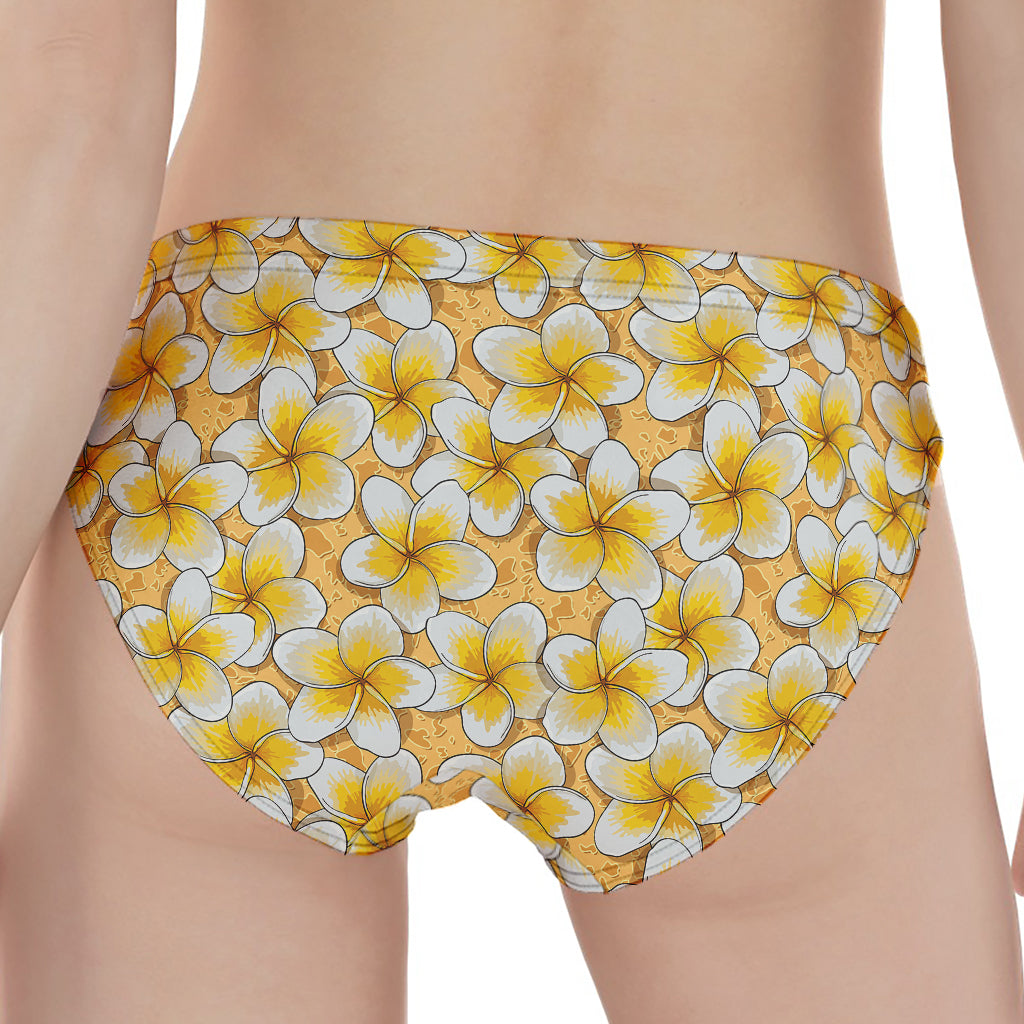 Frangipani Flower Pattern Print Women's Panties