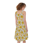 Frangipani Flower Pattern Print Women's Sleeveless Dress