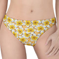 Frangipani Flower Pattern Print Women's Thong