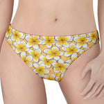 Frangipani Flower Pattern Print Women's Thong