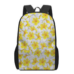 Frangipani Flower Print 17 Inch Backpack