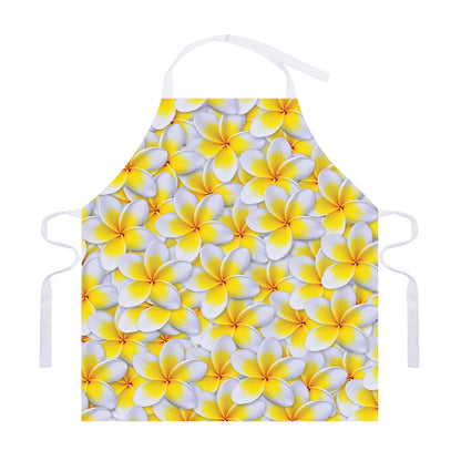 Frangipani Flower Print Adjustable Apron