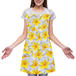 Frangipani Flower Print Adjustable Apron