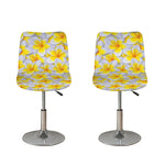 Frangipani Flower Print Bar Stool Covers