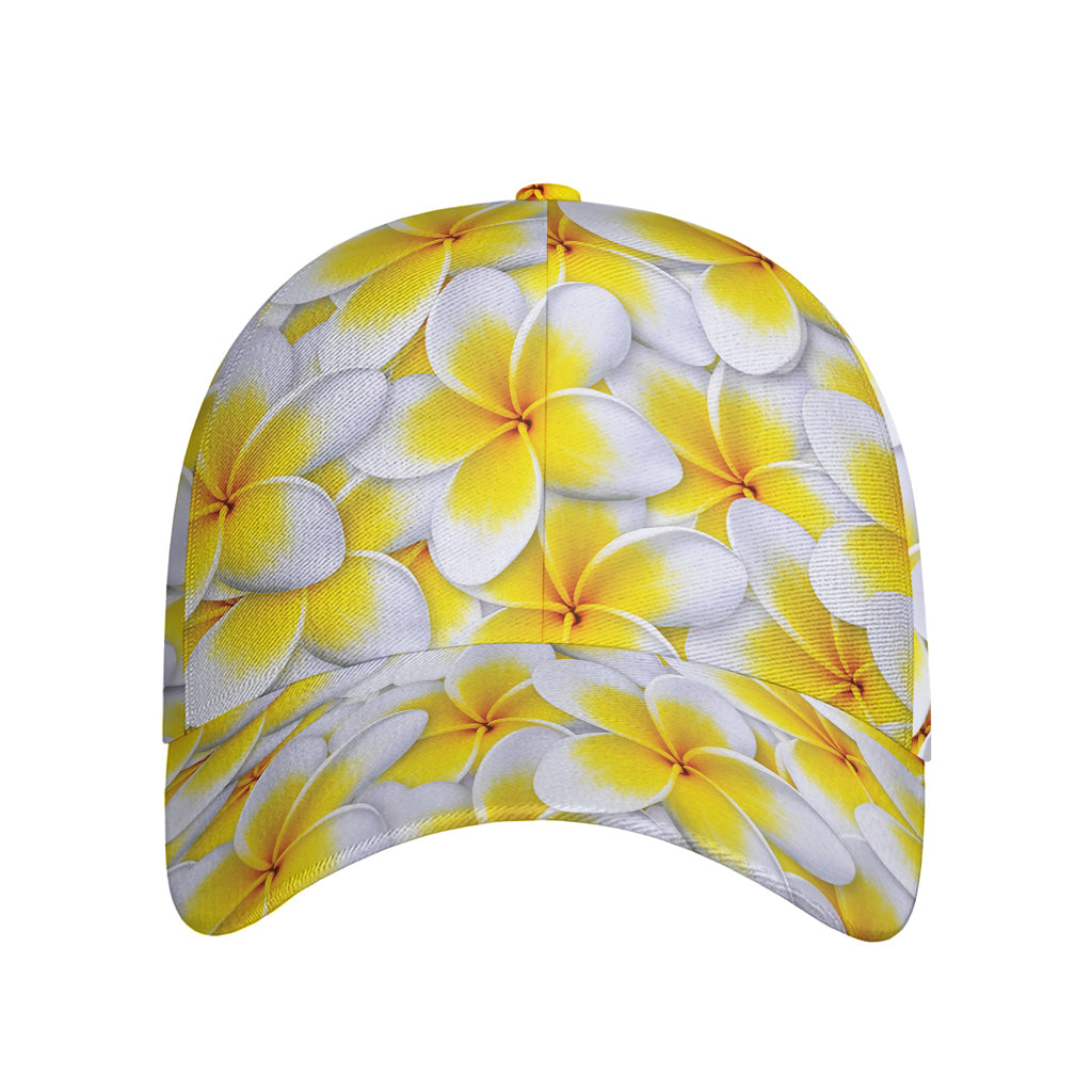 Frangipani Flower Print Baseball Cap