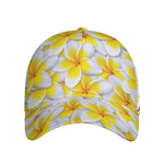 Frangipani Flower Print Baseball Cap