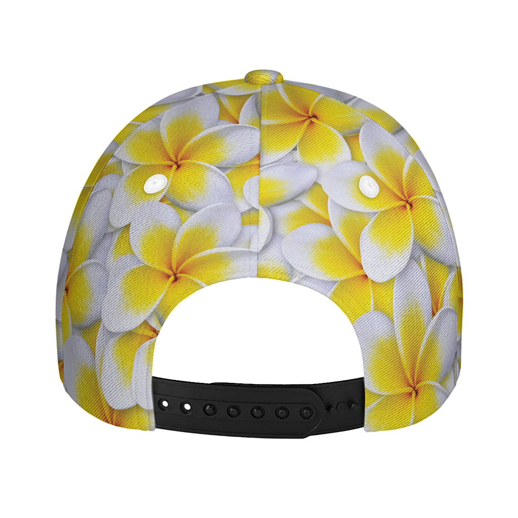 Frangipani Flower Print Baseball Cap