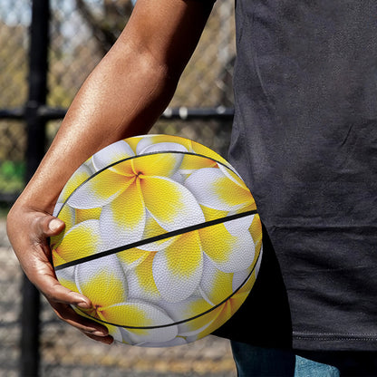 Frangipani Flower Print Basketball