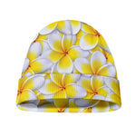 Frangipani Flower Print Beanie