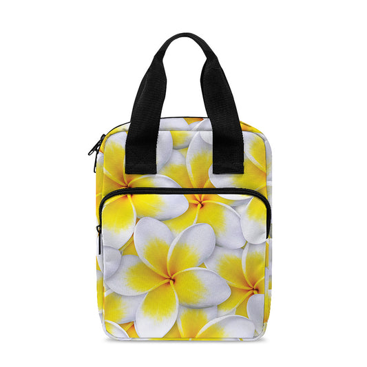 Frangipani Flower Print Bible Tote Bag