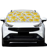 Frangipani Flower Print Car Windshield Snow Cover