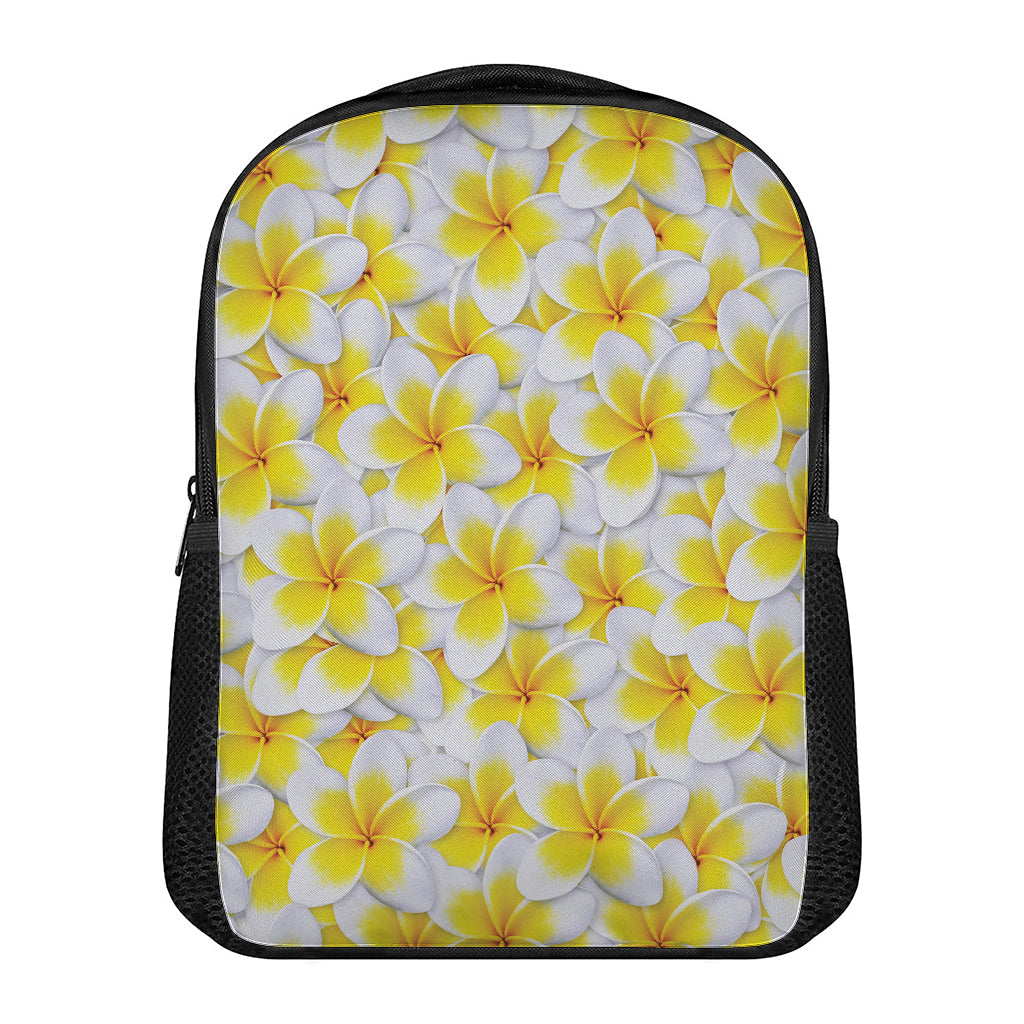 Frangipani Flower Print Casual Backpack