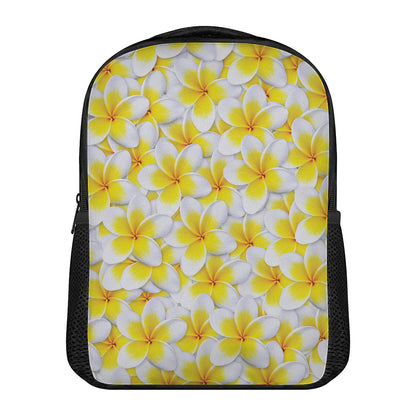 Frangipani Flower Print Casual Backpack