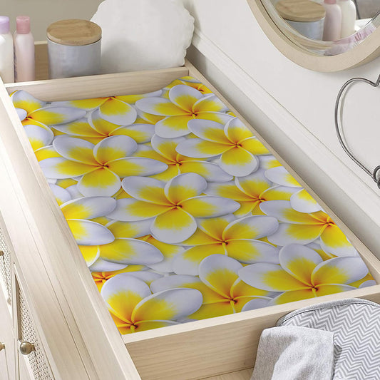 Frangipani Flower Print Changing Pad Cover