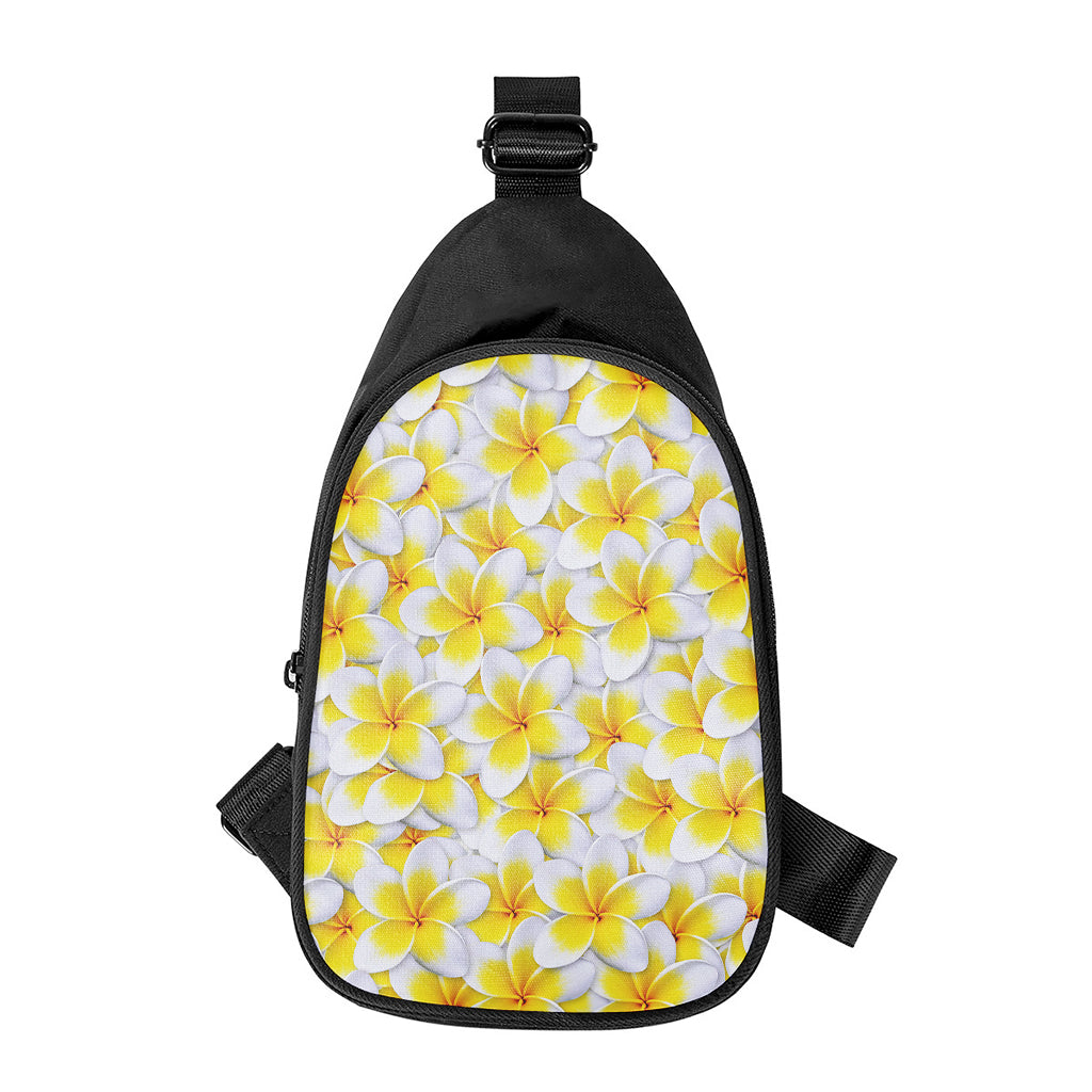 Frangipani Flower Print Chest Bag
