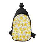 Frangipani Flower Print Chest Bag