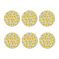 Frangipani Flower Print Coaster Set