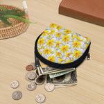 Frangipani Flower Print Coin Purse