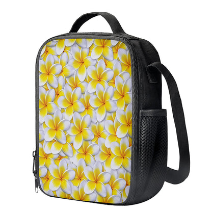 Frangipani Flower Print Crossbody Lunch Bag