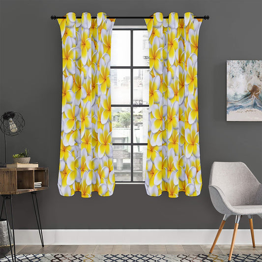 Frangipani Flower Print Curtain