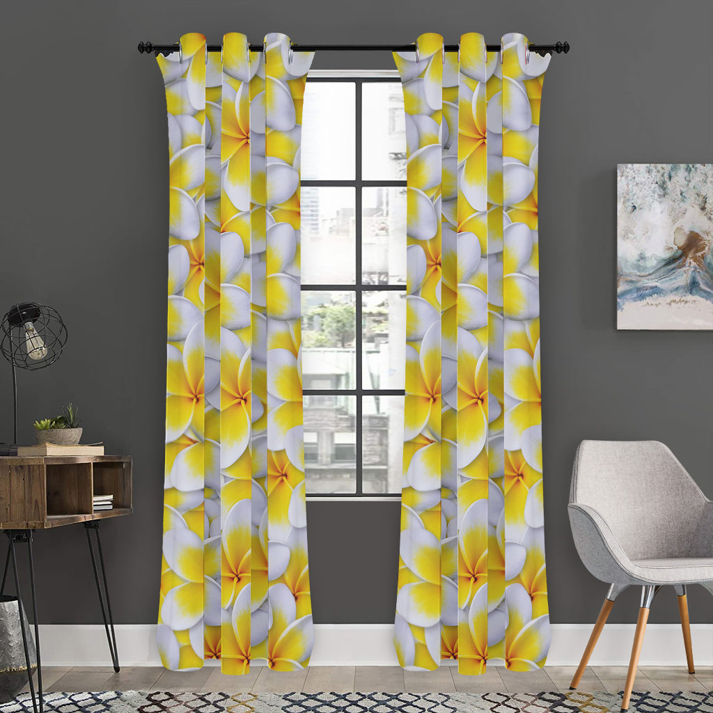 Frangipani Flower Print Curtain