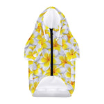 Frangipani Flower Print Dog Zip Up Hoodie