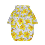 Frangipani Flower Print Dog Zip Up Hoodie